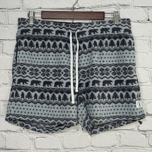 Chubbies Lounge Wear Fleece Shorts‎ Men's Medium The Bearly Fair Isle 5"